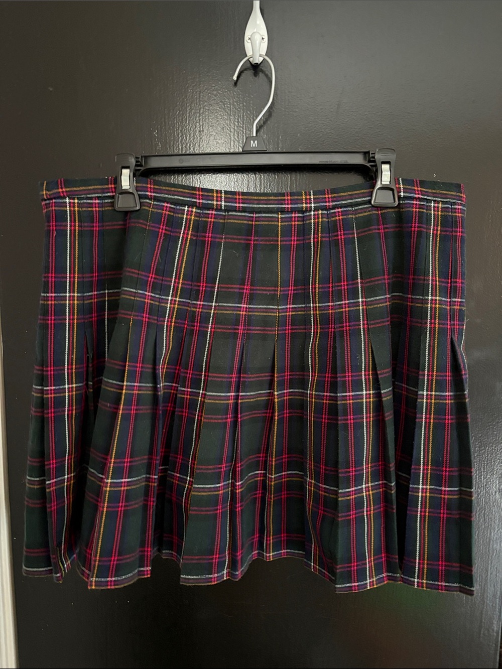 Superdry Green Plaid Pleated Mini Skirt -